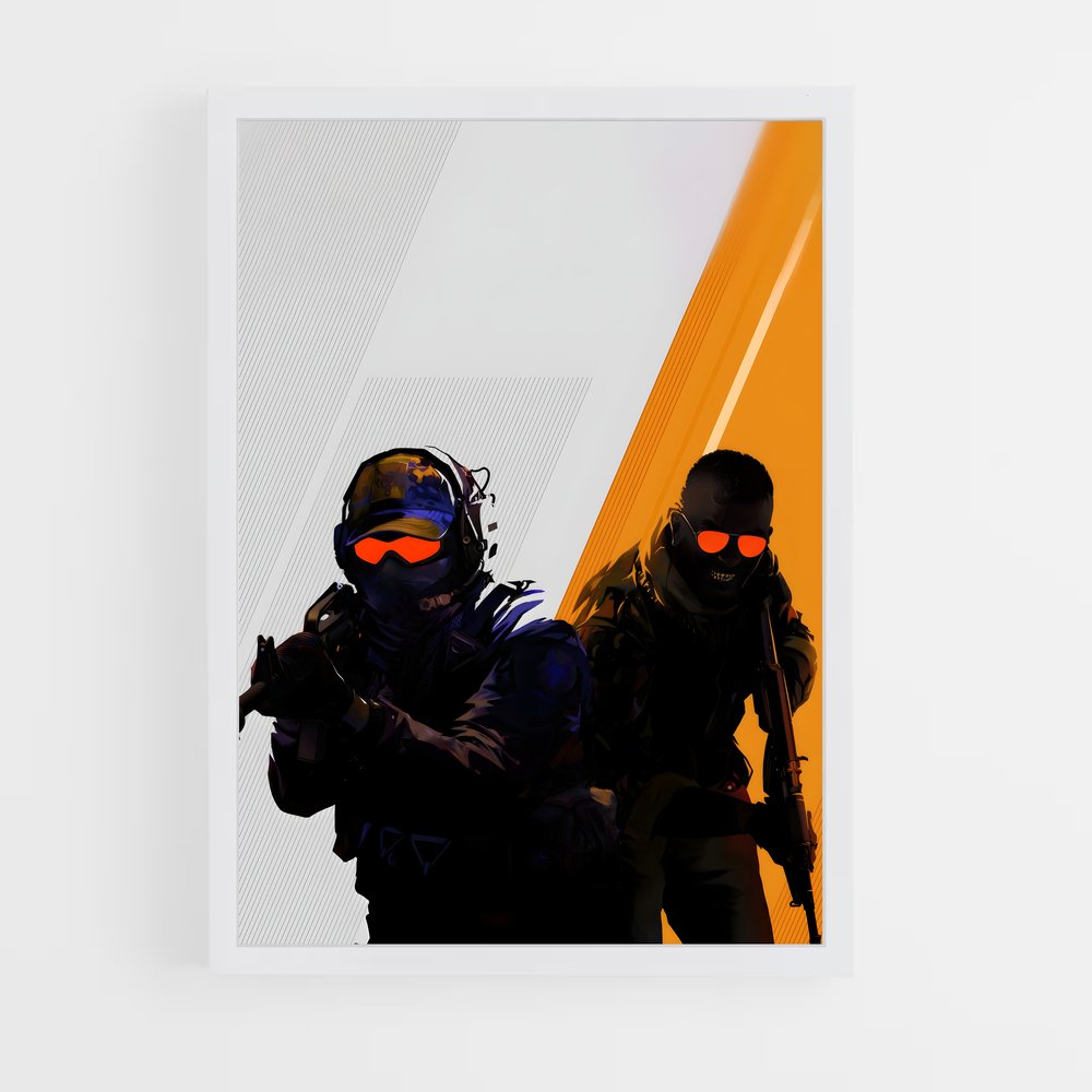 Poster Agent en Noir – affiche Counter strike (vue 3)